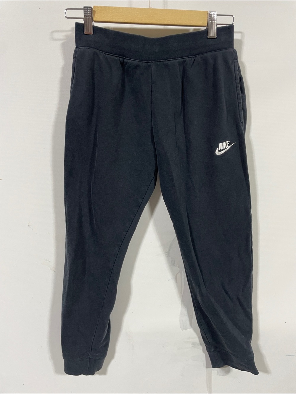 Nike Black Kids Sweatpants with White Logo
